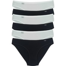 Bluence Karışık Renk Düşük Bel Likralı Pamuklu Slip 6 Adet