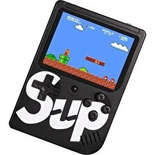 Mi7a Sup Taşınabilir Video Oyun Konsolu 3" 400 Oyunlu Mini Atari Gameboy 2 Oyunculu Siyah