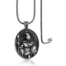 Bysilverstone 925 Ayar Gümüş  Silver Spartan Leonidas Kolye