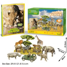 Cubic Fun Cubicfun National Geographic Kids 3D Puzzle Afrika Yaban Hayatı