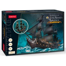 Cubic Fun Cubicfun Queen Anne's Revenge 3D Puzzle 293 Parça LED Işıklı