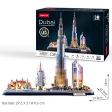 Cubic Fun Cubicfun Dubai 3D Puzzle 182 Parça LED Işıklı