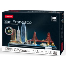 Cubic Fun Cubicfun San Francisco 3D Puzzle 90 Parça LED Işıklı