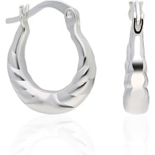 Adal Silver Gümüş Rodyumlu Burgu Şarnel Küpe