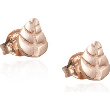 Adal Silver Mini Yaprak Rose Gümüş Küpe