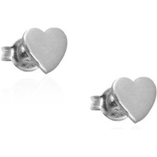 Adal Silver Gümüş Mini Kalp Küpe