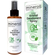 Mineroll Doğal Kristal Deodorant Sprey 150 ml + Ayak Koku Önleyici Kristal Deodorant Sprey 150ML