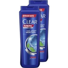 Clear Men Cool Sport Menthol Şampuan 600 ml x 2
