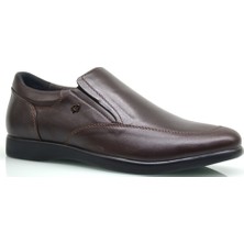 King Paolo A6361 Shoeflex Klimalı Battal  - Kahverengi - Erkek Ayakkabı,deri Ayakkabı