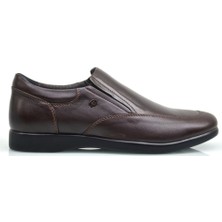 King Paolo A6361 Shoeflex Klimalı Battal  - Kahverengi - Erkek Ayakkabı,deri Ayakkabı