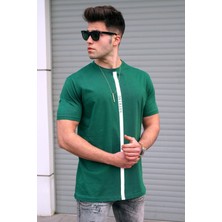 Madmext Baskılı Koyu Yeşil T-Shirt 5378