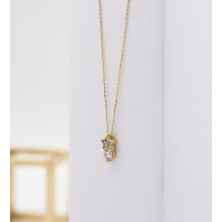 Latif Kuyumcu 14 Ayar Altın Taşlı Yıldız Kolye E041520