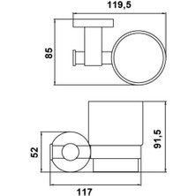 Hafele Abstract Diş Fırçalık,duvar,parlak Krom 580.93.060