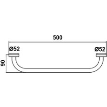 Hafele Düz Tutamak, Parlak Krom 580.93.081