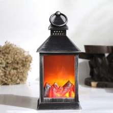 My Home Şömine Dekoratif Yapay LED Alevli Şömine Pilli 28 cm