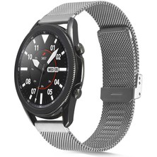 Kupa Samsung Galaxy Watch 46MM Kordon Metal Tel Örgü Parlak Şık Kayış Suya Dayanıklı Renkli 22MM Bileklik