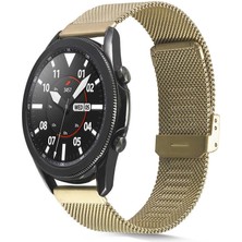 Kupa Samsung Galaxy Watch 46MM Kordon Metal Tel Örgü Parlak Şık Kayış Suya Dayanıklı Renkli 22MM Bileklik