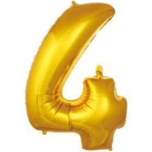 Eğlence Marketi 16 Inç 35 cm Altın Rakam Folyo Balon 4