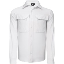 Alpinist Natriks Uzun Kollu Erkek Gömlek Beyaz