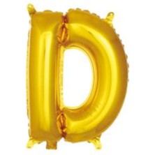 Eğlence Marketi 16 Inç 35 cm Altın Folyo Harf Balon D