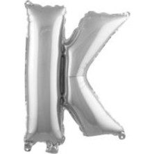 Eğlence Marketi 16 Inç 35 cm Gümüş Folyo Harf Balon K