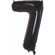Eğlence Marketi 34 Inç 76 cm Folyo Siyah Rakam Balon 7