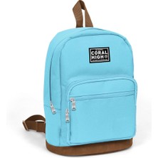 Coral High Mini Sırt Çantası 30 cm Bebek Mavisi Suni Deri 24214