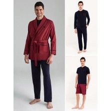 U.S. Polo Assn. 12000 5'li Çeyiz Damat Pijama Takımı Röpdöşambırlı