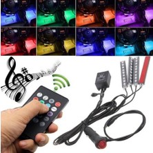 Şüscar Oto Müziğe Sese Duyarlı Ayak Altı LED Kumandalı Rgb Ayak Aydınlatması 8 Renk 12V