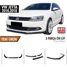 Şüscar Oto Vw Jetta 10-18 Arası Esnek 3 Parça Abs Lip Piano Black 3 Parça Lip