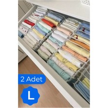 Yoko Home 2 Adet - Large 8 Gözlü Çekmece Içi Düzenleyici Organizer - 2 Adet 22 x 35 x 17