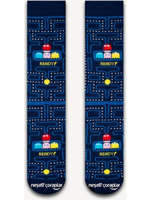 Neşeli Çoraplar Pacman Renkli Erkek Çorap