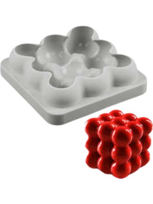Pastry Planet Bubble Küp Tek Kat Silikon Kalıp