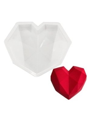 Pastry Planet Elmas Kırılabilir Büyük Kalp Silikon Kalıp