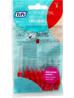 Tepe Arayüz Fırçası  0.5 Mm Kırmızı 8'Li