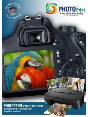 Photo Print 50 Adet A4 Parlak Kuşe Kağıt 300 Gram (Tüm Mürekkepli Yazıcılar Için)