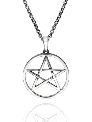 Takılingo 925 Ayar Gümüş Pentagram Unisex Kolye