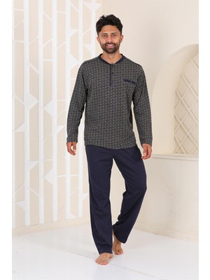 Çift Kaplan Jakarlı Patlı Pijama Takımı 8924