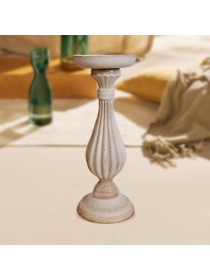 Rustik Standı Candlestick Çekim Çiftlik Evi Iç Mekan ve Açık 10.5 × 28 cm