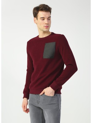 Fabrika Fabrik Bisiklet Yaka Bordo Erkek Sweatshirt - JACK