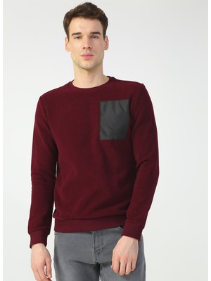 Fabrika Fabrik Bisiklet Yaka Bordo Erkek Sweatshirt - JACK