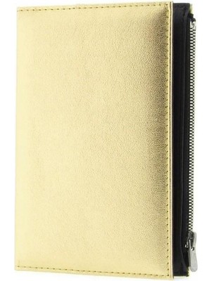 Liz Lizy Aynalı Fermuarlı Gold 120 Yaprak 14X20 Çizgili Defter
