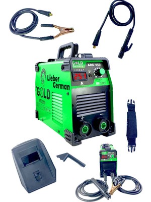 Lieber German Gold Serisi 250 Amper Dijital Göstergeli Turbo Fan Soğutmalı  Inverter Kaynak Makinesi