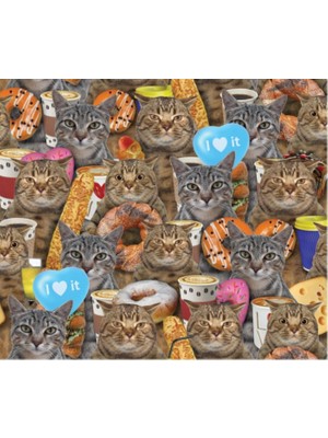 Asterion Yeni Kedi Desen Baskılı Pet Havlu ve Matı, Köpek - Kedi Kurulama ve Alt Örtüsü 50 x 70 cm