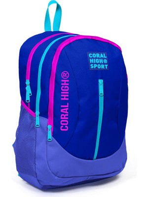 Coral High Sport Lavanta USB Şarjlı Kulaklık Çıkışlı Dört Bölmeli Sırt Çantası 23449