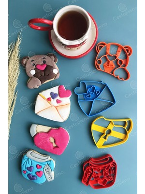 Cestopieno 4lü Kalpli Kurabiye Kalıbı Seti