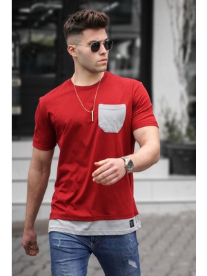 Madmext Bordo Erkek T-Shirt 5353