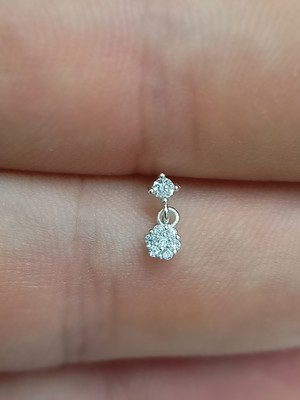 Takıconcept 925 Ayar Gümüş Sallantılı Tek Taş Hızma Kadınlar İçin Zarif Tasarım