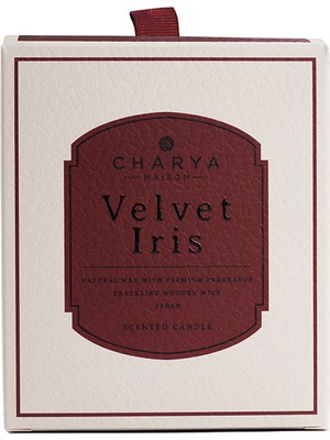 Charya Maison Velvet Iris 230 G Doğal ve Vegan Mum