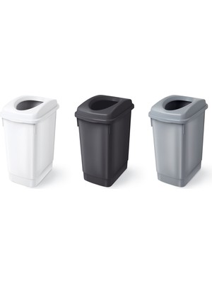 Melkan Home Banyo Çöp Kovası 27 lt. Atık Kutusu Cafe Otel Çöp Kovası Geri Dönüşüm Kutusu 27 lt. 3 Adet